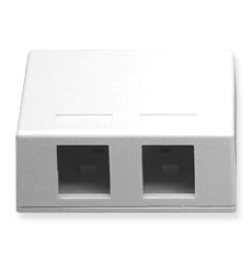 [ICC107SB2-WHT] ICC Classic Surface Mount Box 2-Port (White)
