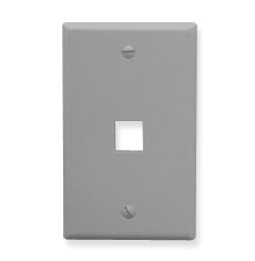 [ICC107F01-GRY] ICC Flat Faceplate 1-Port (Grey)