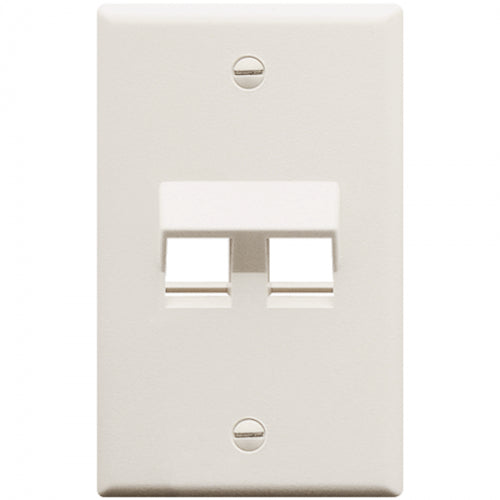 [ICC107DA2-WHT] ICC Angled Faceplate 2-Port (White)