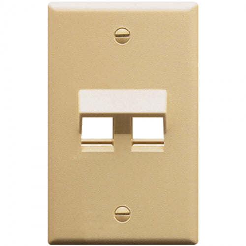 [ICC107DA2-IVY] ICC Angled Faceplate 2-Port (Ivory)