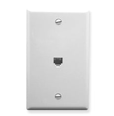[ICC630E60-WHT] ICC Wall Plate 6P6C, Single Gang (White)