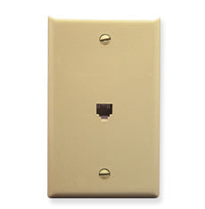 [ICC630E60-IVY] ICC Wall Plate 6P6C, Single Gang (Ivory)