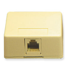 [ICC625SB6-IVY] ICC Surface Mount Jack 6P6C (Ivory)