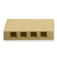 [ICC108SB4-IVY] ICC Elite Surface Mount Box 4-Port (Ivory)
