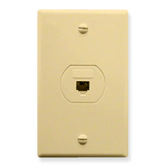 [ICC630S60-IVY] ICC IC630S60IV Designer Wall Plate 6P6C, Single Gang (Ivory)