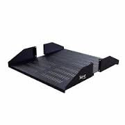 [ICCMSRDV20-BLK] ICC 20" Deep Double Vented Rack Shelf, 2 RMS (Black)