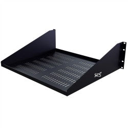 [ICCMSRSV15-BLK] ICC 15" Deep Single Vented Rack Shelf, 3 RMS (Black)