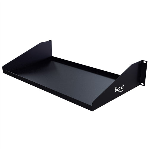[ICCMSRSF10-BLK] ICC 10" Deep Single Rack Shelf, 2 RMS (Black)