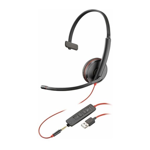 [PLY8M3Y1A6] Poly Blackwire 3215 Monaural USB-A Headset TAA (Bulk) HP 8M3Y1A6#ABA (New)