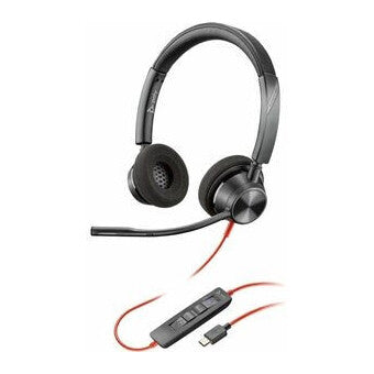 [PLY8X220AA] Poly Blackwire 3320 Stereo Microsoft Teams Certified USB-C Headset + USB-C/A Adapter HP 8X220AA (New)