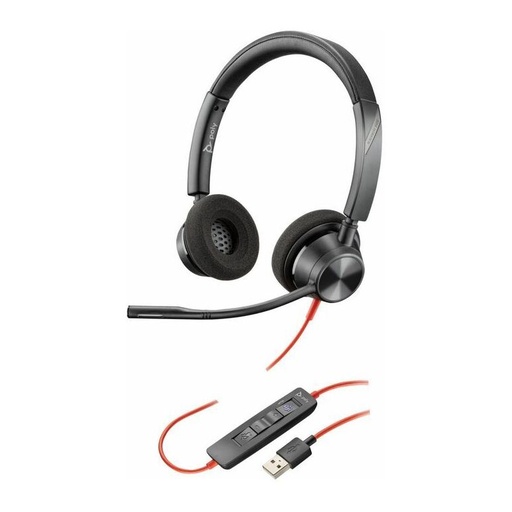 [PLY8M3V3AA] Poly Blackwire 3325 Microsoft Teams Certified USB-A Headset TAA HP 8M3V3AA#ABA (New)